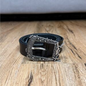 Saint Laurent Paris Western Textured Buckle Belt – FW15/SS16